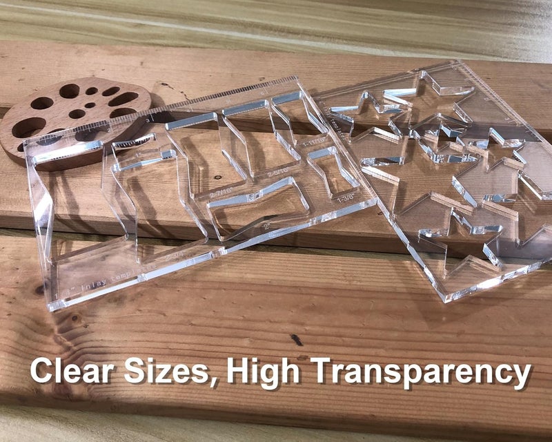 Hecfu 2 Pcs Router Templates for Woodworking, Router Jig Bowtie Template, Star Bowtie Router Template Jig Kit, Star Butterfly Inlay Template Decorative - Image 3
